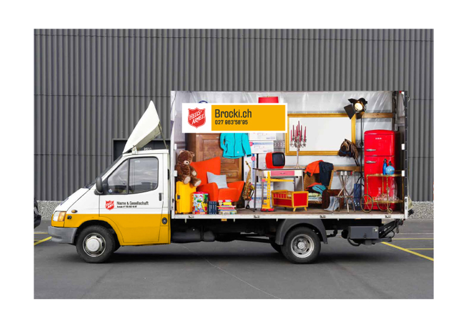 the salvation army logo on a truck