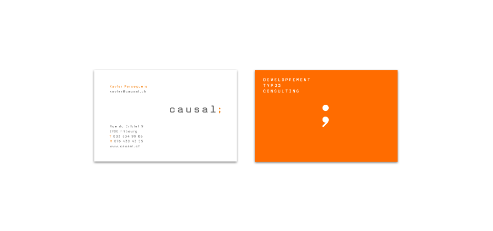 business cards according to graphic identity