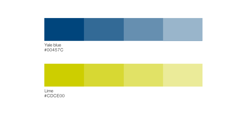 palette des couleurs de la corporate identity