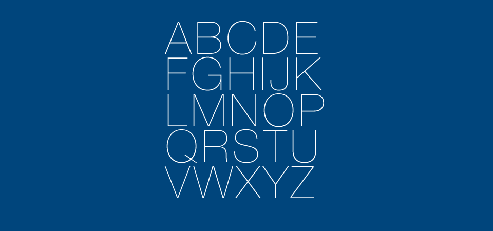 Overview of the color with the typography