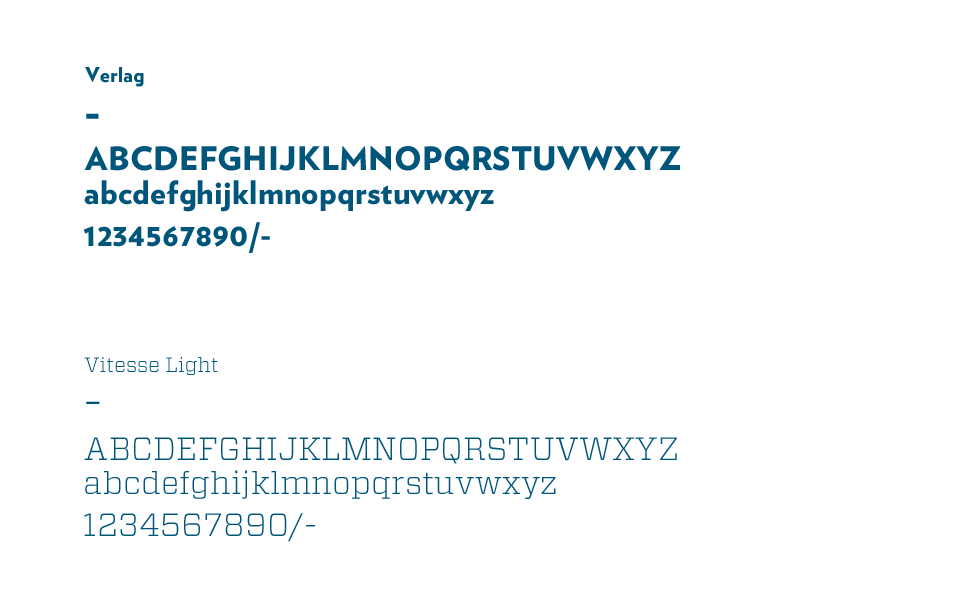 Typographie de la nouvelle identité visuelle