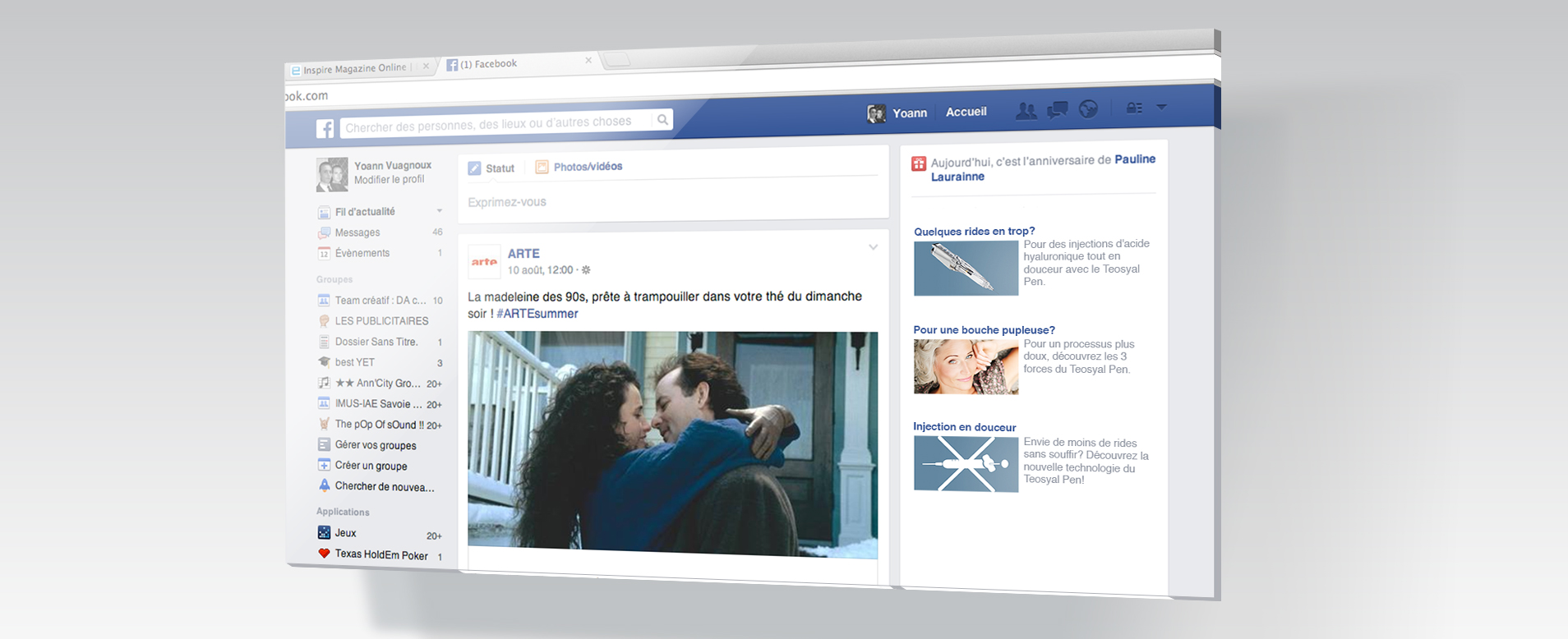 Home Facebook with sponsored content for direct to consumer effect