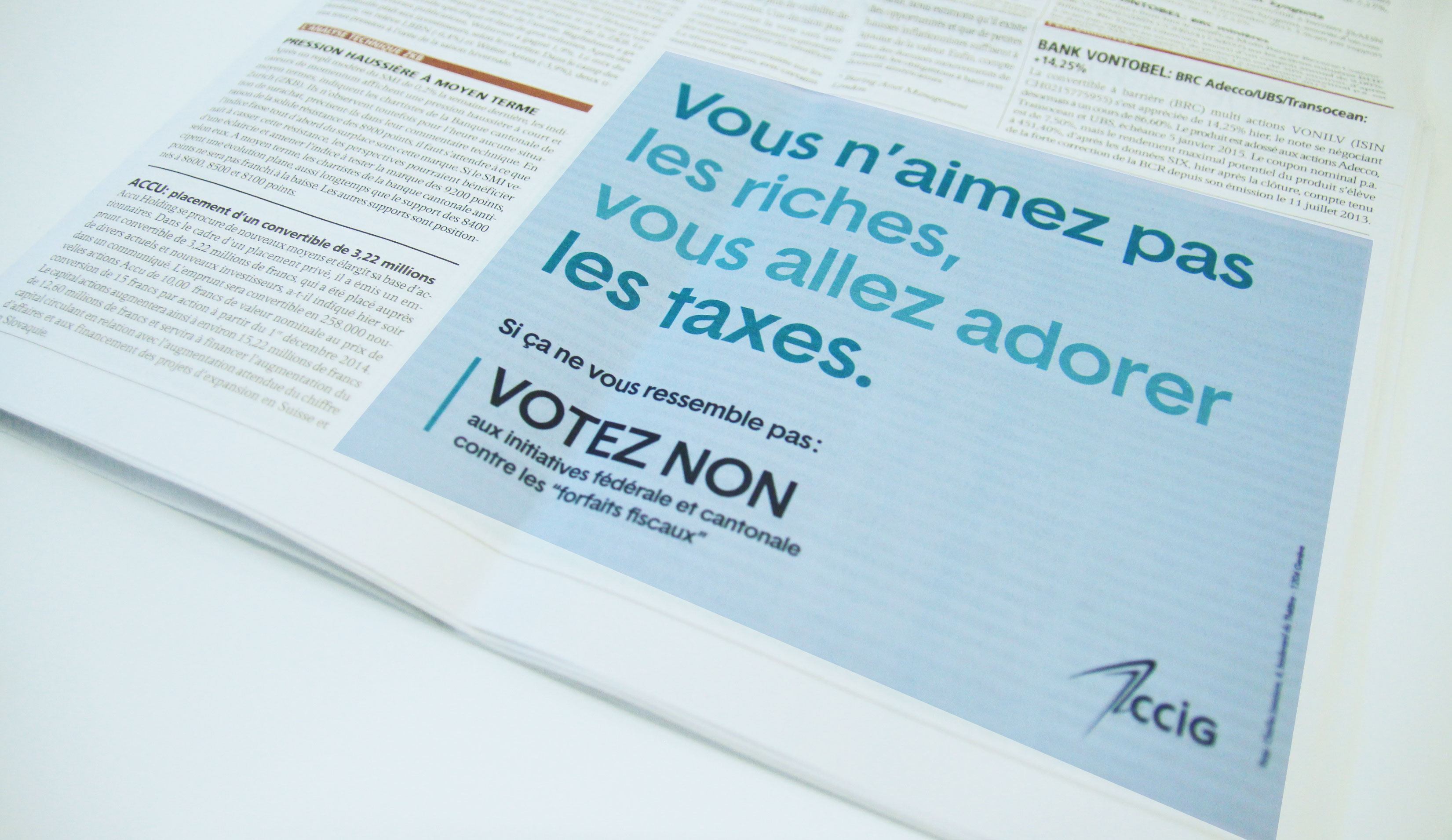 Political campaign advertising inserts in a newspaper