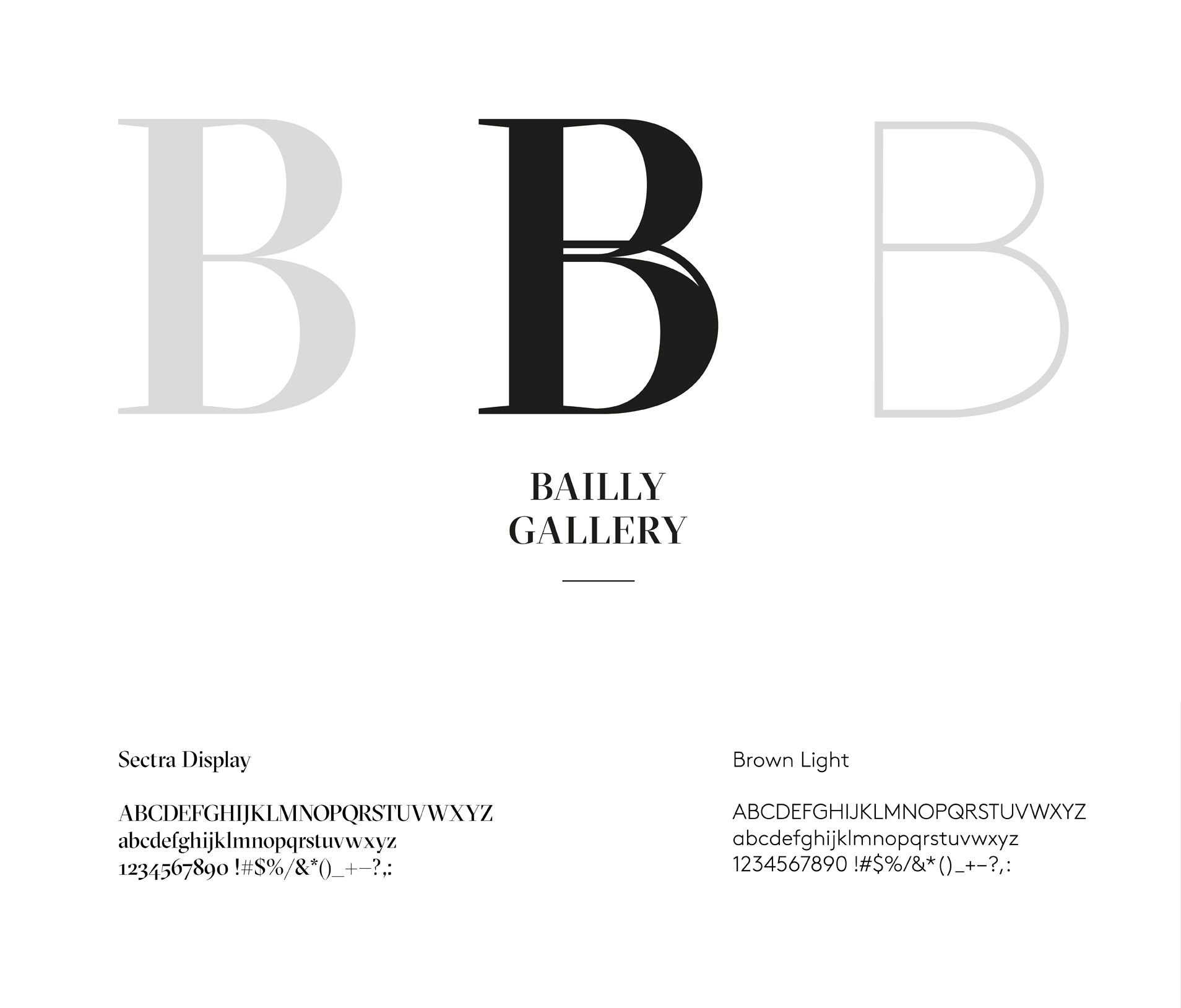 Réinterprétation du logo de Bailly Gallery