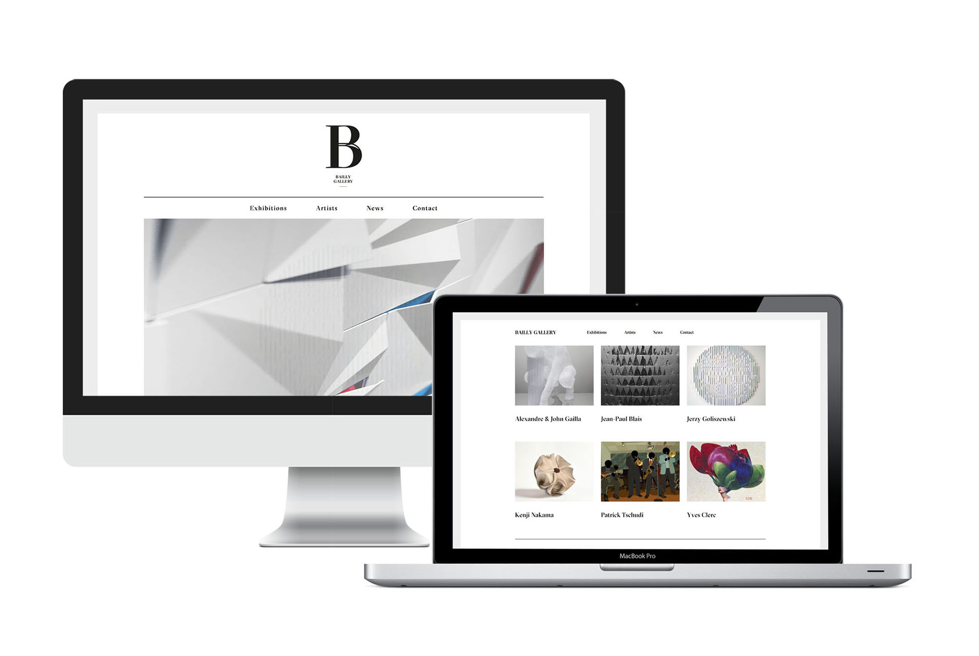The new website for Bailly Gallery Geneva