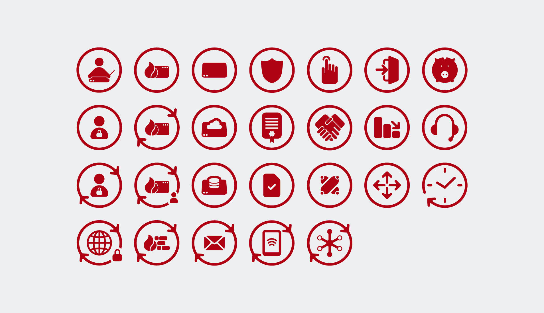 Set of brand-specific icons for United Security Providers
