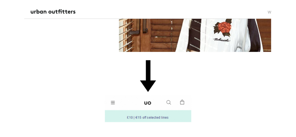 Logo responsive: l'exemple de Urban Outfitters