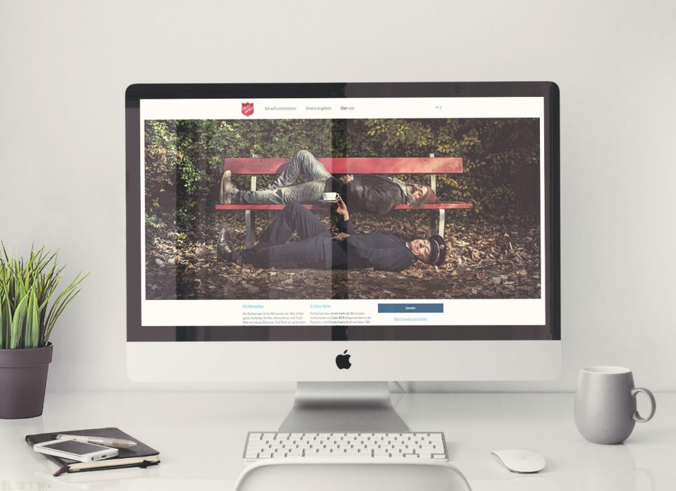 Salvation Army new website in Switzerland