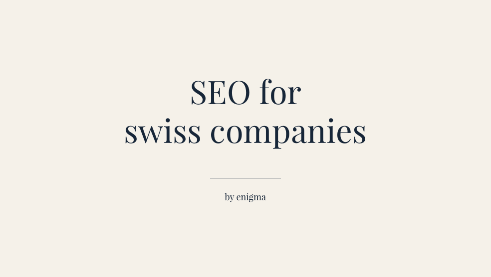 SEO services in Switzerland