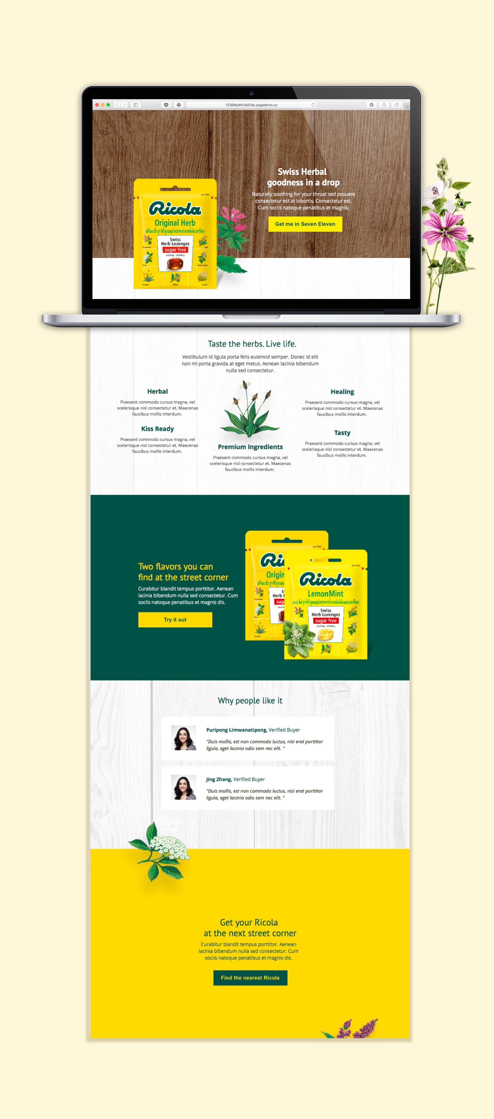 new landingpage ricola