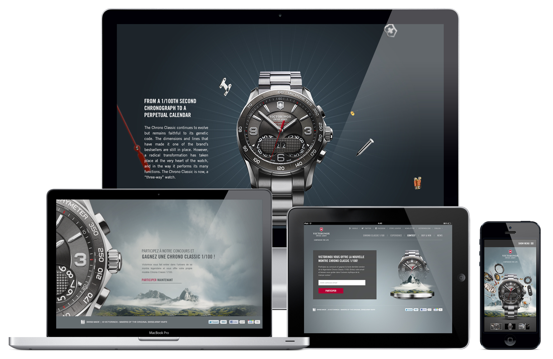 website design for a swiss watch brand