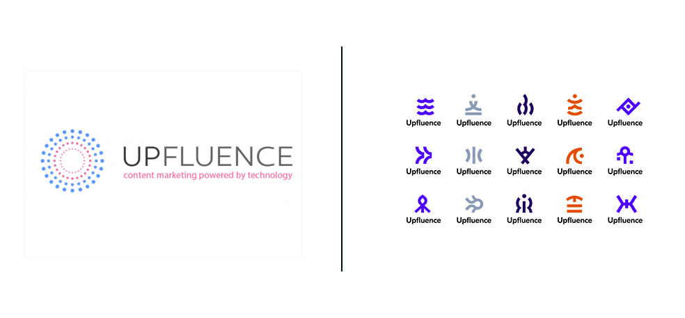 upfluence logo old vs. new